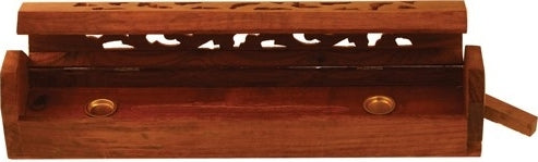 Extra Fancy Carved Coffin Incense Burner [Brown]