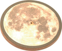 Wooden Round Moon Incense Burner [Brown]
