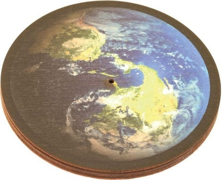 Wooden Round Earth Incense Burner [Multi-Colored]