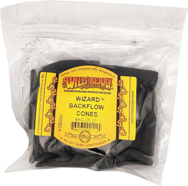 Wild Berry Wizard Backflow Incense Cones [Black]