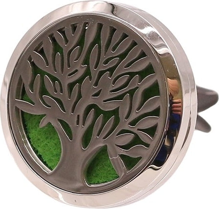 Tree Design Fragrance Oil Car Vent Clip [Silver]