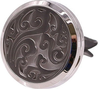 Waves Design Fragrance Oil Car Vent Clip [Silver]