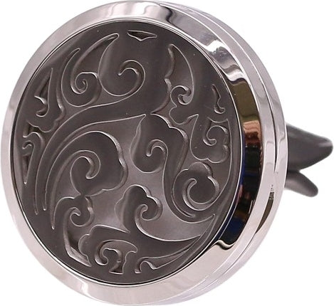 Waves Design Fragrance Oil Car Vent Clip [Silver]