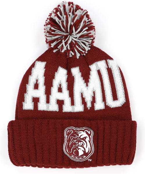 Big Boy Alabama A&M Bulldogs S255 Beanie With Ball [Maroon]