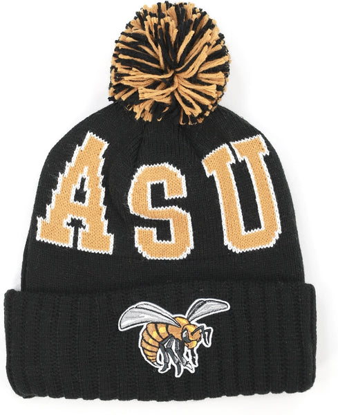 Big Boy Alabama State Hornets S255 Beanie With Ball [Black]