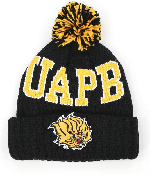 Big Boy Arkansas At Pine Bluff Golden Lions S255 Beanie With Ball [Black]