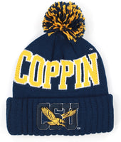 Big Boy Coppin State Eagles S255 Beanie With Ball [Navy Blue]