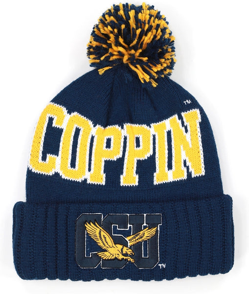 Big Boy Coppin State Eagles S255 Beanie With Ball [Navy Blue]