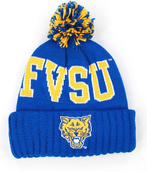 Big Boy Fort Valley State Wildcats S255 Beanie With Ball [Royal Blue]