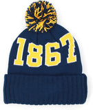 Big Boy Johnson C. Smith Golden Bulls S255 Beanie With Ball [Navy Blue]