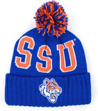 Big Boy Savannah State Tigers S255 Beanie With Ball [Royal Blue]