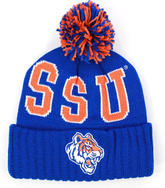 Big Boy Savannah State Tigers S255 Beanie With Ball [Royal Blue]