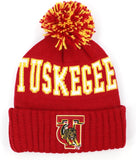Big Boy Tuskegee Golden Tigers S255 Beanie With Ball [Crimson Red]
