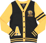 Big Boy Arkansas At Pine Bluff Golden Lions S11 Womens Lightweight Cardigan [Black]