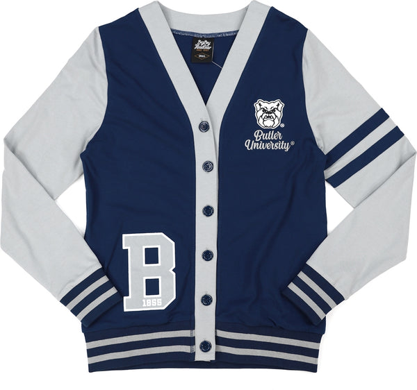 Big Boy Butler Bulldogs S11 Womens Lightweight Cardigan [Navy Blue]