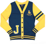 Big Boy Johnson C. Smith Golden Bulls S11 Womens Lightweight Cardigan [Navy Blue]