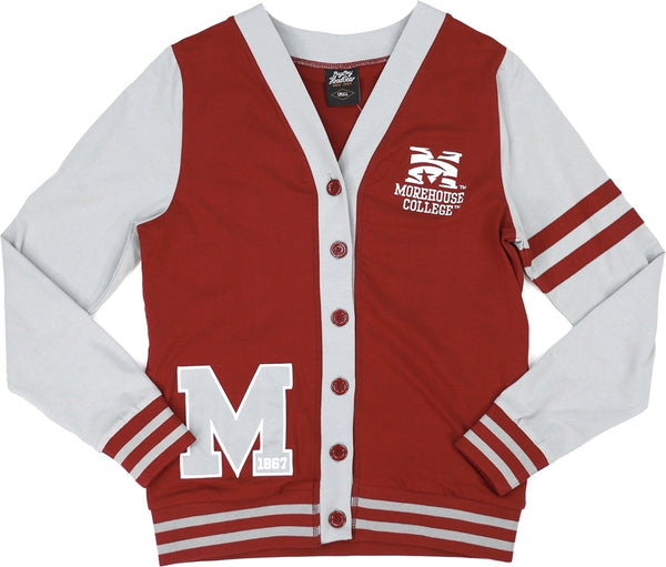 Big Boy Morehouse Maroon Tigers S11 Womens Lightweight Cardigan [Maroon]