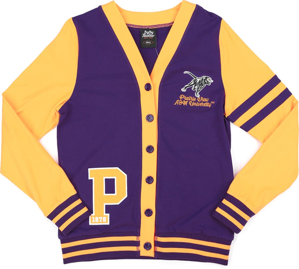 Big Boy Prairie View A&M Panthers S11 Womens Lightweight Cardigan [Purple]
