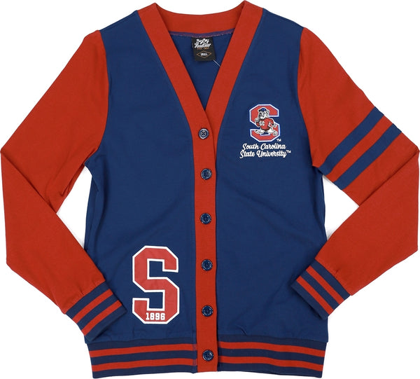 Big Boy South Carolina State S11 Bulldogs Womens Lightweight Cardigan [Navy Blue]