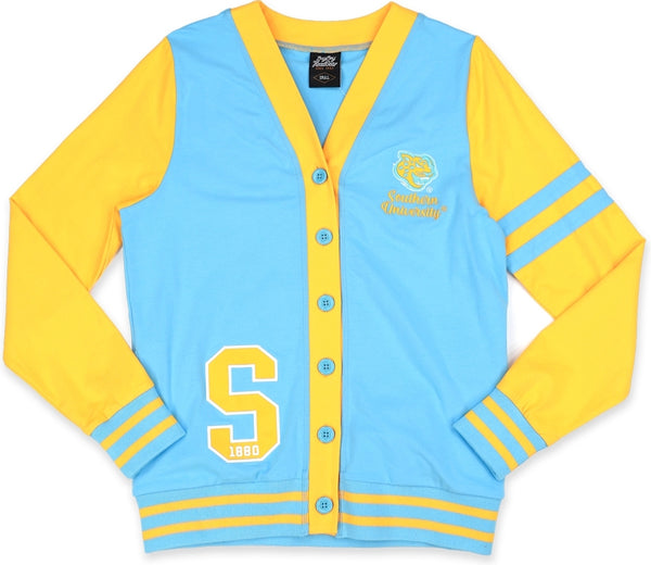 Big Boy Southern Jaguars S11 Womens Lightweight Cardigan [Sky Blue]