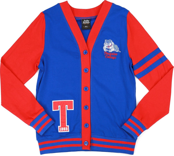 Big Boy Tougaloo Bulldogs S11 Womens Lightweight Cardigan [Royal Blue]