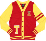 Big Boy Tuskegee Golden Tigers S11 Womens Lightweight Cardigan [Crimson Red]