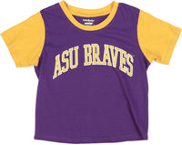 Big Boy Alcorn State Braves S5 Womens Cropped Tee [Purple]