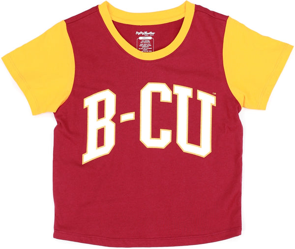 Big Boy Bethune-Cookman Wildcats S5 Womens Cropped Tee [Maroon]
