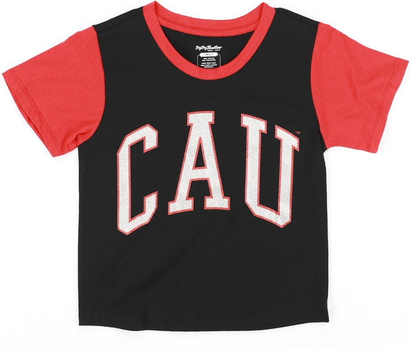 Big Boy Clark Atlanta Panthers S5 Womens Cropped Tee [Black]