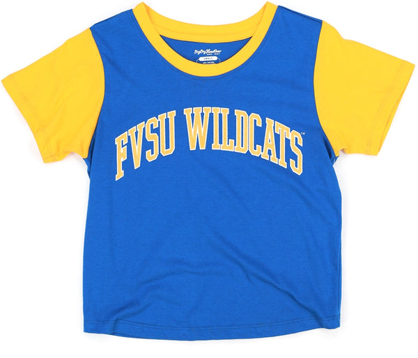 Big Boy Fort Valley State Wildcats S5 Womens Cropped Tee [Royal Blue]