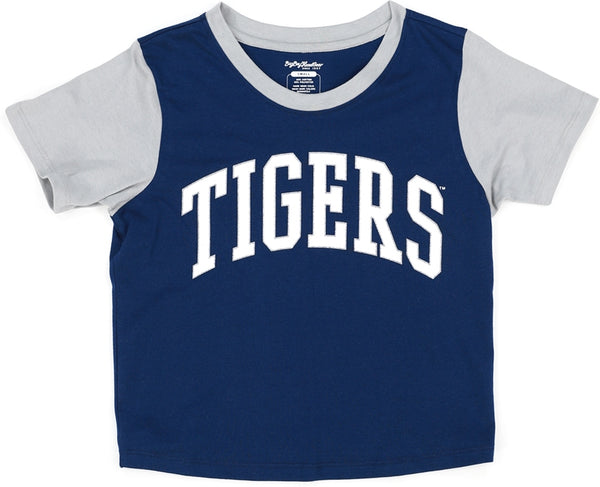 Big Boy Jackson State Tigers S5 Womens Cropped Tee [Navy Blue]