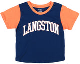 Big Boy Langston Lions S5 Womens Cropped Tee [Navy Blue]