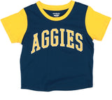 Big Boy North Carolina A&T Aggies S5 Womens Cropped Tee [Navy Blue]