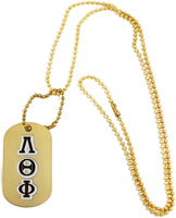 Lambda Theta Phi Double Sided Dog Tag [Gold]