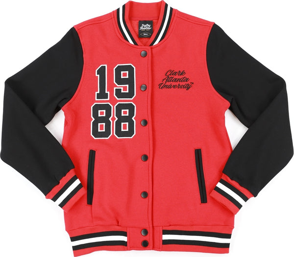 Big Boy Clark Atlanta Panthers S5 Womens Fleece Jacket [Red]