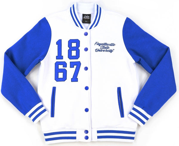 Big Boy Fayetteville State Broncos S5 Womens Fleece Jacket [White]