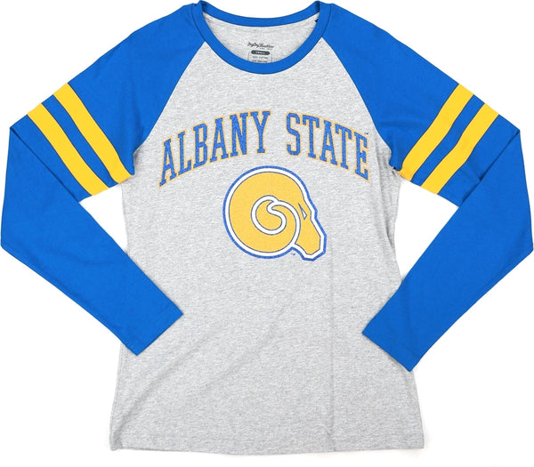 Big Boy Albany State Golden Rams S5 Womens Long Sleeve Tee [Grey]