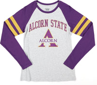 Big Boy Alcorn State Braves S5 Womens Long Sleeve Tee [Grey]