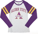 Big Boy Alcorn State Braves S5 Womens Long Sleeve Tee [Grey]
