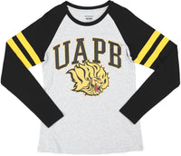 Big Boy Arkansas At Pine Bluff Golden Lions S5 Womens Long Sleeve Tee [Grey]