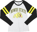 Big Boy Bowie State Bulldogs S5 Womens Long Sleeve Tee [Grey]