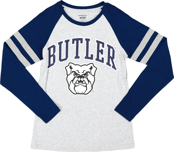 Big Boy Butler Bulldogs S5 Womens Long Sleeve Tee [Grey]