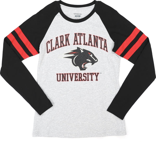 Big Boy Clark Atlanta Panthers S5 Womens Long Sleeve Tee [Grey]