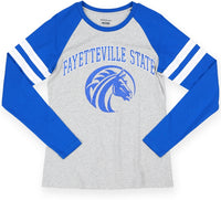 Big Boy Fayetteville State Broncos S5 Womens Long Sleeve Tee [Grey]
