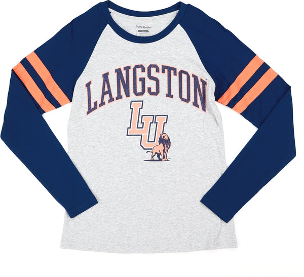 Big Boy Langston Lions S5 Womens Long Sleeve Tee [Grey]