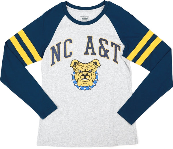 Big Boy North Carolina A&T Aggies S5 Womens Long Sleeve Tee [Grey]