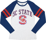 Big Boy South Carolina State Bulldogs S5 Womens Long Sleeve Tee [Grey]