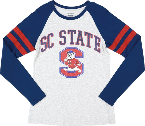 Big Boy South Carolina State Bulldogs S5 Womens Long Sleeve Tee [Grey]