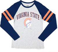 Big Boy Virginia State Trojans S5 Womens Long Sleeve Tee [Grey]