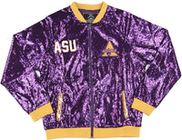 Big Boy Alcorn State Braves S5 Womens Sequins Jacket [Purple]